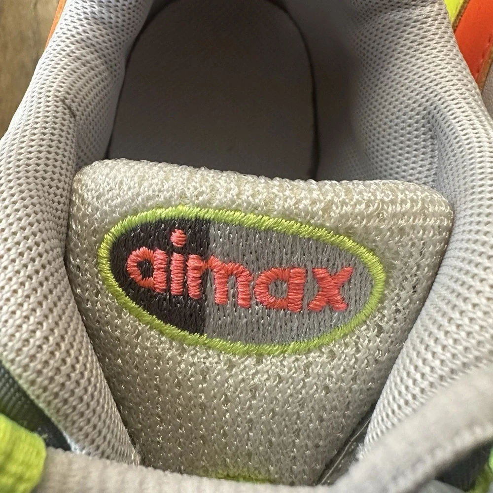 Nike Airmax 95 GS Vast Grey Volt Orange Neon Yellow 905348-019 Sz 4.5Y Womens 6